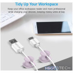 CO060 Mini Cable Organizer Clips - 4 Piece Set for Cable Management-Purple - Image 2